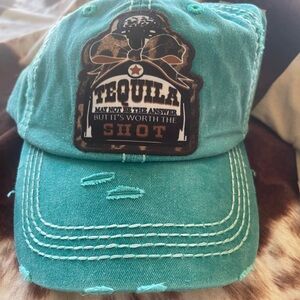 Teal ball cap